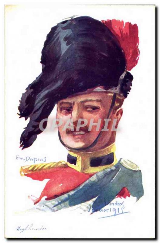 Old Postcard Fantasy Illustrator Dupuis Army Highlander