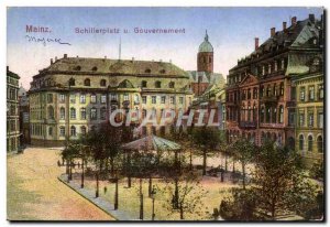 Old Postcard Mainz Schillerplatz u Governement