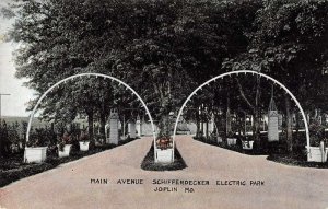 Joplin Missouri Schifferdecker Electric Park Main Avenue Postcard AA26291