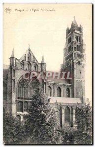 Old Postcard Bruges The Church of St. Savior