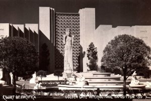 RPPC  CA Court Of Pacifica Golden Gate Exposition Real Photo Postcard California