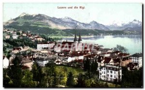 Old Postcard Luzern Und Die Rigi