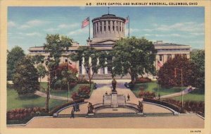 Ohio Columbus State Capitol And Mckinley Memorial