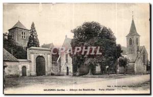 Postcard Old Sarthe Solesmes Benedictine abbey door of Entree