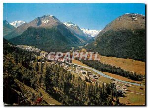 Postcard Modern Palu Pontresina mit und Roseggruppe