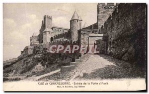 Old Postcard Cite Carcassonne Entree Porte d & # 39Aude