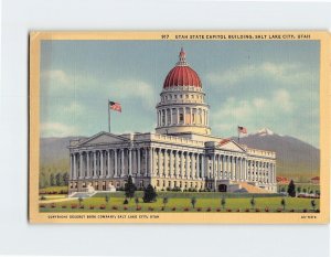 Postcard Utah State Capitol Building Salt Lake City Utah USA