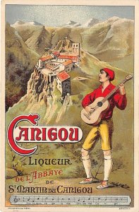 Canigou Liqueur St Martin du Canigou Advertising Unused light crease near top...