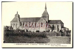Postcard Old St Benoit sur Loire Basilica Outside South coast