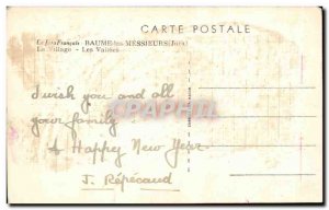 Old Postcard The French Jura Baume Les Messieurs Village Les Vallees