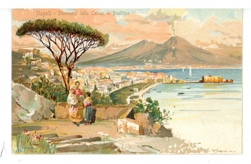 Italy - Napoli (Naples). Panorama from Posillipo Hill