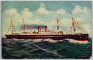 SS Baltic White Star Line Steamship Cruise Ocean Liner c1910 Postcard