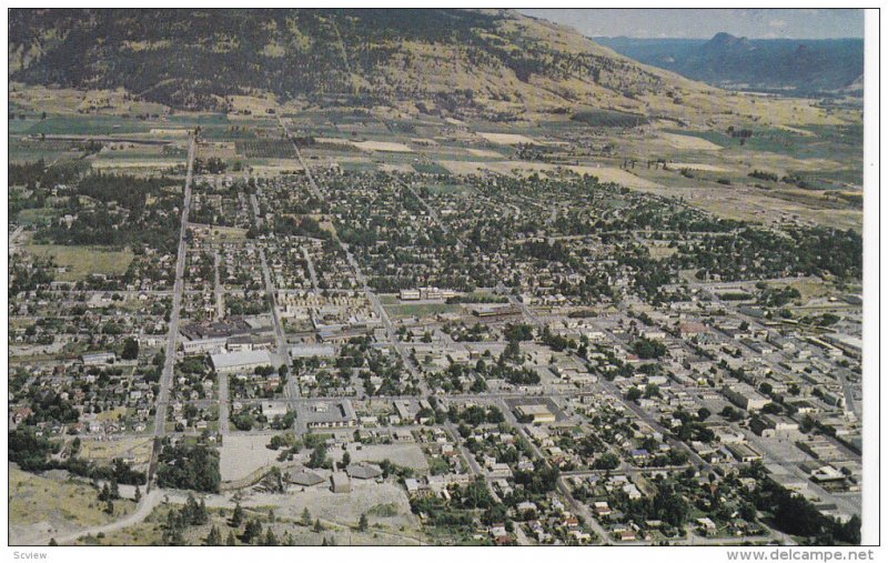 VERNON, British Columbia, Canada; Aerial View, Oksnagen Valley, 40-60s