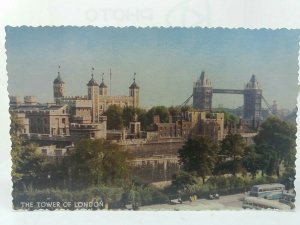 The Tower of London and Tower Bridge New 1960s Vintage Postcard