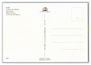 Opera Square Paris France Postcard Continental View Card 