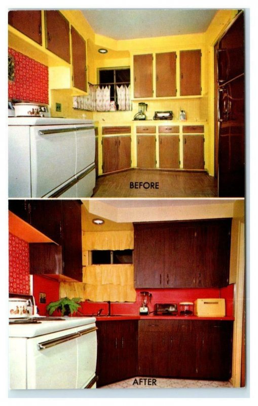 DETROIT, MI ~ Fairway Construction CABINETPAK Formica Mid Century 1960s Postcard