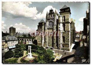 Postcard Modern Rodez Place d & # 39Armes The Cathedral And & # 39Eveche