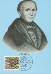 Joseph von Eichendorff German Poet Playwright FDC Postcard