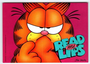 Garfield Cat Postcard Read My Lips Jim Davis Comic Orange Tabby 1978 Cartoon