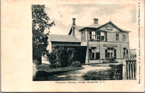 USA Hampton Library, Bridgehampton Long Island New York Postcard 09.67