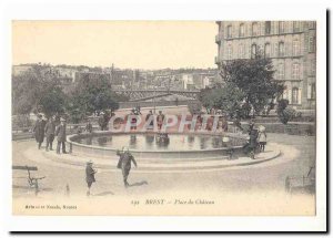 Brest Old Postcard Castle Square (children)