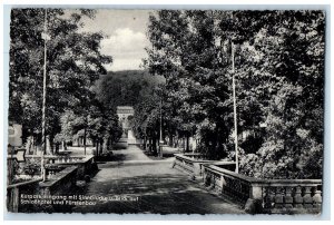 c1910 Entrance to the Kurpark with a Bridge Wiesbaden Germany Antique Postcard 