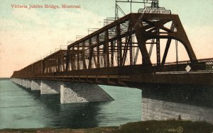 Vintage Postcard 1910 Victoria Jubilee Bridge Montreal Canada CAN Structure