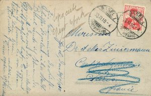 Postcard Aviation LZ III LZ 12 Zeppelin in Flight RPPC Basel Cancel C. 1913 