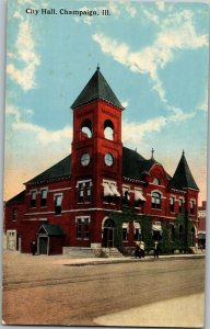 View of City Hall, Champaign IL Vintage Postcard W33