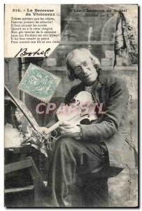Old Postcard Lullaby of Fiddlers Sad trades than ours Violin Botrel Folklore