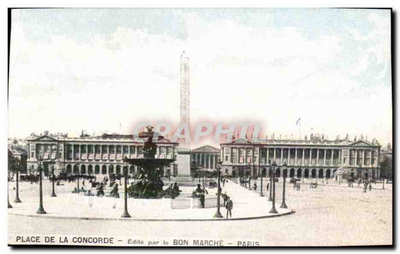 Paris Postcard Old Place Concorde