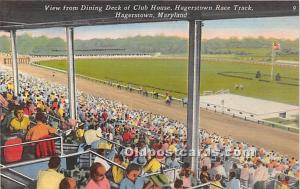 Dining Deck of Club House, Hagerstown Race Track Hagerstown, Maryland, MD, US...