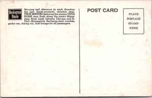 Postcard TRAIN SCENE Chicago Illinois IL AL1607