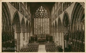 1933 PHOTO POSTCARD CARLISLE CATHEDRAL INTERIOR ENGLAND UK