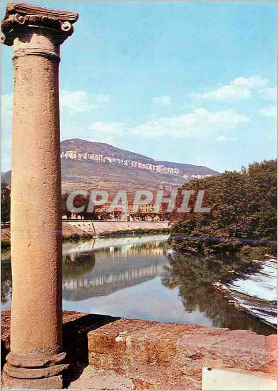 Modern Postcard Millau (Aveyron) The Quays of the Tarn Causse Black Background