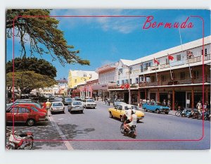 Postcard Front Street Looking West, Hamilton, British Overseas Territory