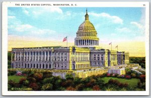 Vtg Washington DC United States Capitol 1920s View Unused Postcard