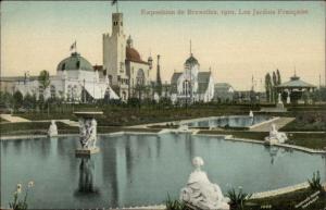 1910 Expo Bruxelles Les Jardins Francaise Postcard 