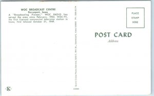 Postcard - WOC Broadcast Center - Davenport, Iowa