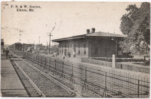 12966 Philadelphia, Baltimore & Washington Railroad Station, Elkton, MD 1917