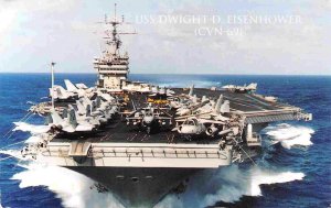 USS Dwight D Eisenhower Aircraft Carrier CVN-69 Navy Ship postcard