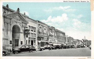 Ruston Louisiana North Trenton Street Vintage Postcard AA7912