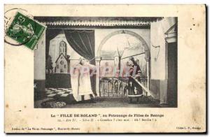 Postcard Old Theater The daughter of Roland patronage girls Renage
