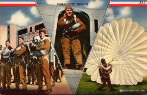 Military Parachute Troops Multi View Curteich