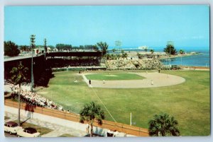 St Petersburg Florida Postcard Al Lang Field Winter Major League Baseball 1960