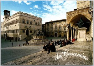 Da Cesarino Ristorante Piazza IV Novembre 5 Perugia Italy Fountain Postcard