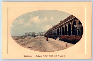 Brighton and Hove England Postcard Madeira Motor Road Kingscliff c1920s Tuck Art