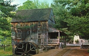 Vintage Postcard Wight's Gristmill Sturbridge Village Sturbridge Massachusetts