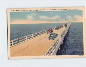 Postcard Gandy Bridge, Spanning Tampa Bay, Florida