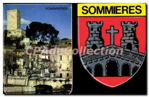 Postcard Modern Sommieres Cite Roman and Medieval sticker